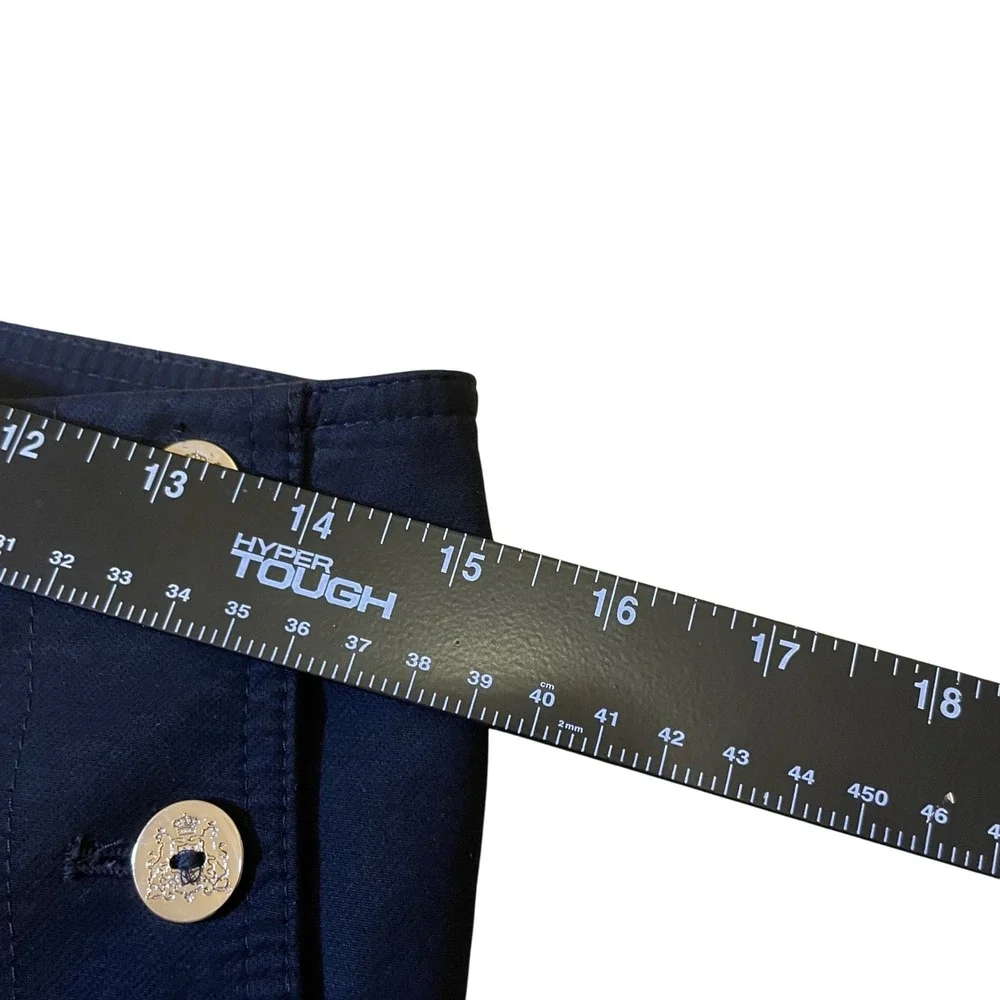 White‎ House Black Market Flare Crop Pants  Women's Size 2 Sailor Button Accents - Picture 11 of 12